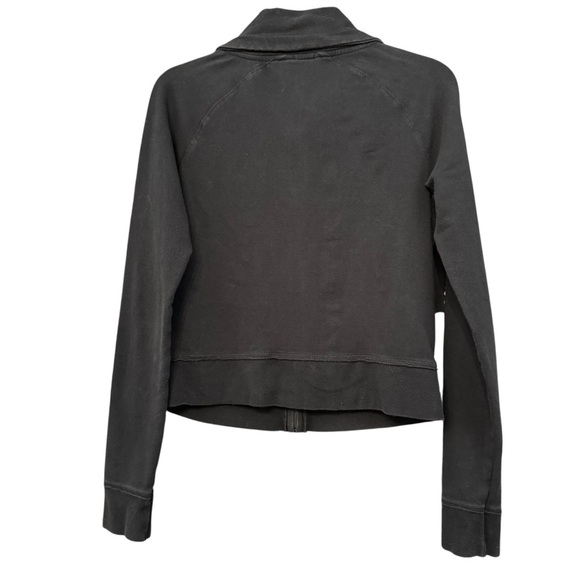 BCBG Paris Black Embellished Zip Hoodie Jacket Fits Junior M Y2K Stretch - Picture 3 of 7